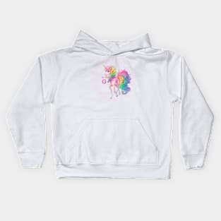 Born in November unicorn Kids Hoodie